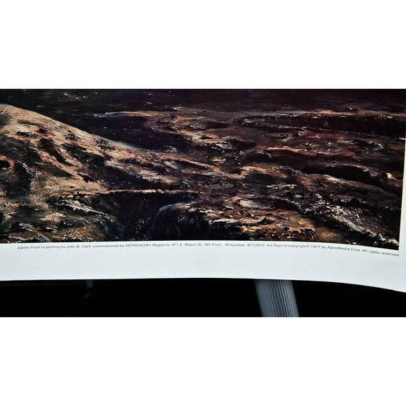 Vtg 1977 Jupiter From lo By John W. Clark Print Commissioned by ASTRONOMY - Picture 2 of 2